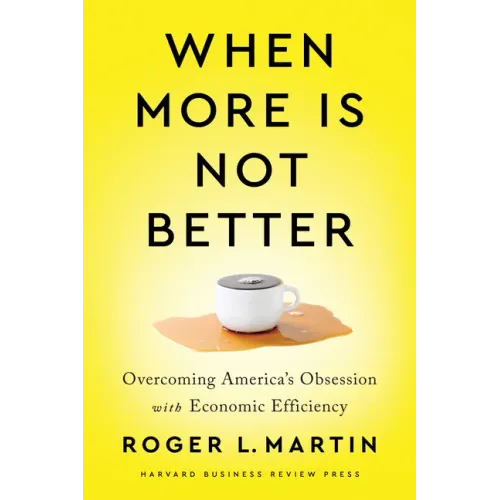 When More Is Not Better: Overcoming America's Obsession with Economic Efficiency