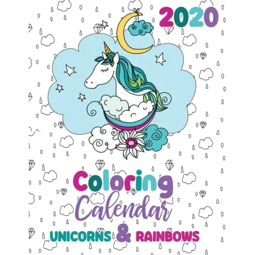 2020 Coloring Calendar Unicorns & Rainbows