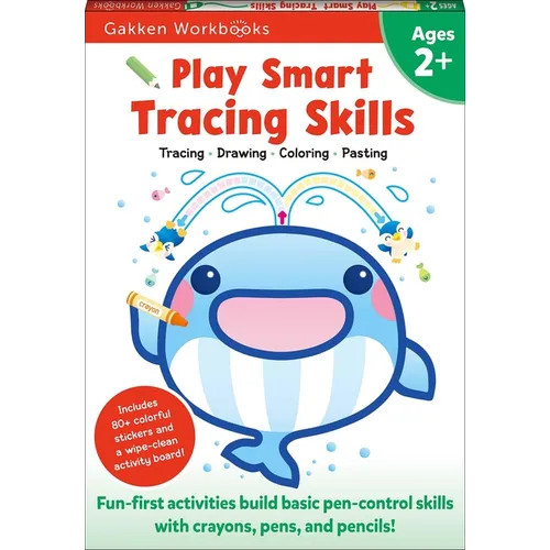 Play Smart Tracing Skills Age 2+: Preschool Activity Workbook with Stickers for Toddlers Ages 2, 3, 4: Learn Basic Pen-Control Skills with Crayons, Pe