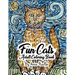 Fun Cats Adult Coloring Book: 24 unique and fun cat illustrations for you to color!