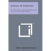 Manual of Theology: In Two Parts, Christian Doctrine and Church Order (1857)