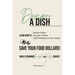 Design a Dish: Save Your Food Dollars!