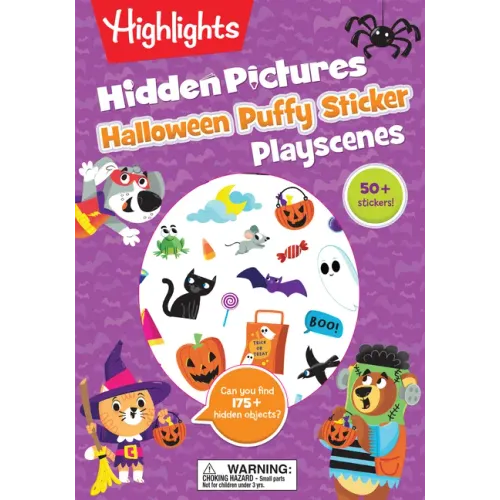 Halloween Hidden Pictures Puffy Sticker Playscenes: Over 50 Reusable Halloween Stickers to Decorate, Find Over 175 Hidden Objects, Solve Mazes and Mor