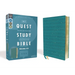 Niv, Quest Study Bible, Personal Size, Leathersoft, Teal, Comfort Print: The Only Q and A Study Bible