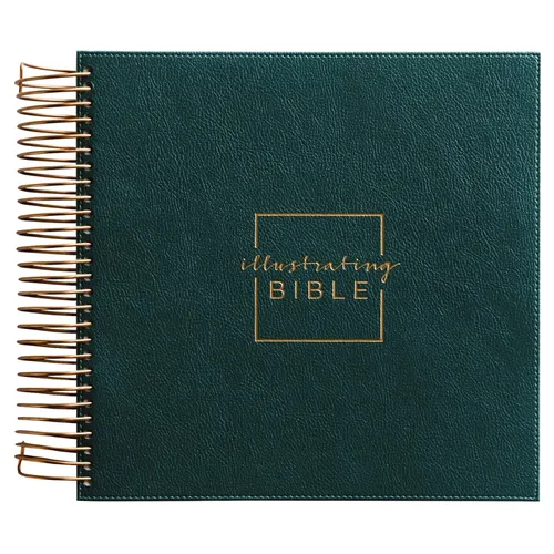 Illustrating Bible CSB - Spiral Bound Bible Journal, Green