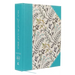 NKJV, Journal the Word Bible, Large Print, Blue Floral Cloth, Red Letter Edition: Reflect, Journal, or Create Art Next to Your Favorite Verses