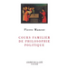 Cours familier de philosophie politique
