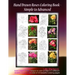 Hand Drawn Roses Coloring Book - Simple to Advanced: Hand drawn 8 rose designs to color printed in 3 different shades of gray to the total of 24 beaut