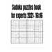 Sudoku puzzles book for experts 2021- 16x16