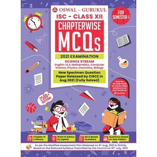 Chapterwise MCQs Book for Science Stream: ISC Class 12 for Semester I 2021 Exam