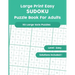Large Print Easy SUDOKU Puzzle Book For Adults: 50 Large 16x16 Puzzles with Solutions!