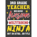 3rd Grade Teacher Because Awesome Multitasking Ninja Isn't An Actual Job Title: Perfect Year End Graduation or Thank You Gift for Teachers, Teacher Ap