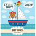 It's a Boy: Baby Shower Guest Book with Nautical Teddy Bear and Sail Boat Theme, Wishes and Advice for Baby, Personalized with Guest Sign In and Gift