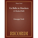 Un Ballo in Maschera (a Masked Ball): Vocal Score