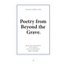 Poetry from Beyond the Grave