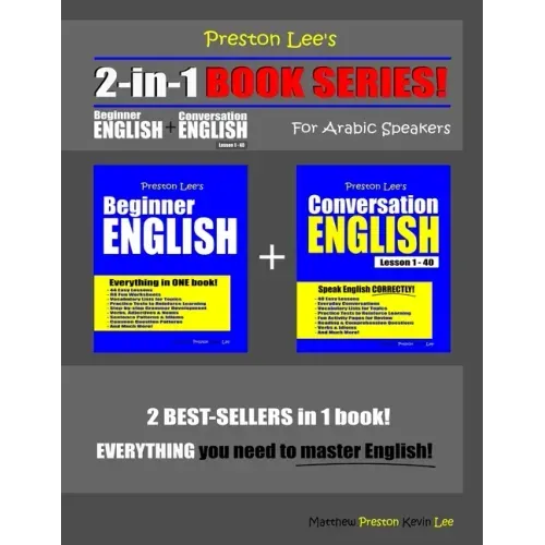 Preston Lee's 2-in-1 Book Series! Beginner English & Conversation English Lesson 1 - 40 For Arabic Speakers