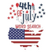 4th Of July Word Search: Independence Day Word Search Puzzles - Includes Number Search - Fourth of July Large Print Puzzle Book
