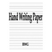 Hand Writing Paper: 100 Pages 8.5" X 11"