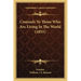 Counsels To Those Who Are Living In The World (1851)