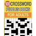 100 Crossword Puzzles Books for Adults: Crossword Puzzle Book for Adults and Seniors Large Print