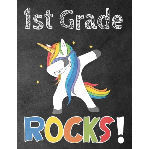 1st Grade Rocks!: Funny Back To School notebook, Gift For Girls and Boys,109 College Ruled Line Paper, Cute School Notebook, School Comp