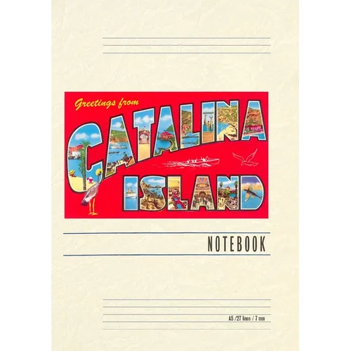 Vintage Lined Notebook Greetings from Catalina Island