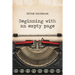 Beginning with an empty page