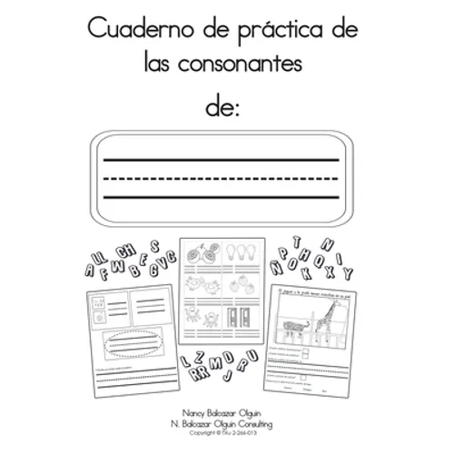 Cuaderno de práctica de las consonantes