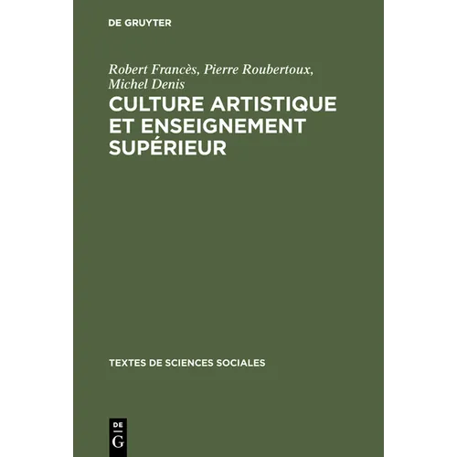 Culture artistique et enseignement supérieur