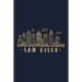 San Diego Skyline: San Diego travel inspired design. City of California, sights and history. Skyline and Cityscape.
