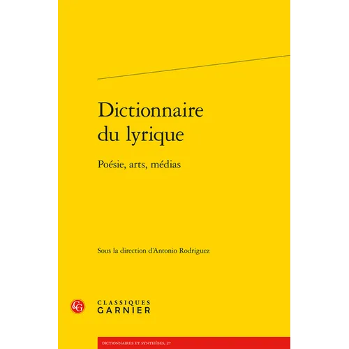 Dictionnaire Du Lyrique: Poesie, Arts, Medias