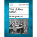 Trial of Alice Clifton