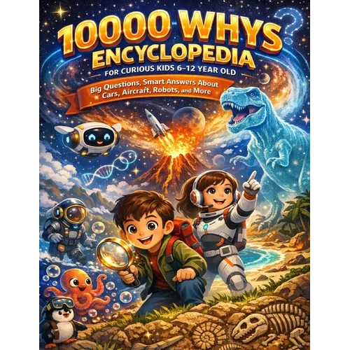 10000 Whys Encyclopedia for Curious Kids 6-12 Year Old: Big Questions, Smart Answers About Cars, Aircraft, Robots, and More