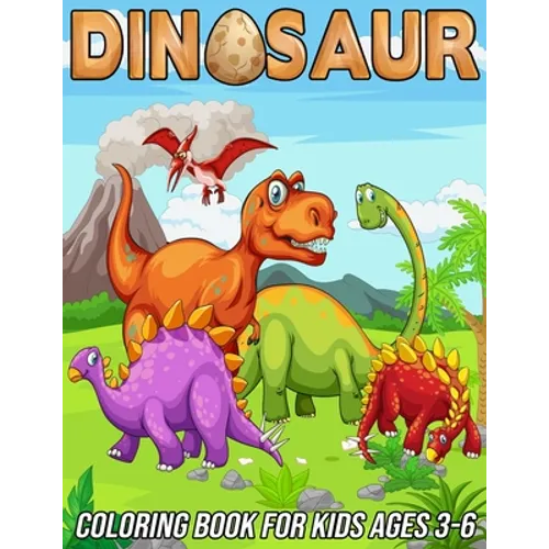Dinosaur Coloring Book for Kids Ages 3-6: Fun, Cute and Unique Coloring Pages for Boys and Girls with Beautiful Designs of Tyrannosaurus Rex, Tricerat