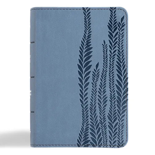 CSB Large Print Compact Reference Bible, Digital Study Edition, Slate Leathertouch