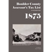 Boulder County Assessor's Tax List 1875: An Annotated Index