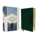 Niv, Compact Center-Column Reference Bible, Leathersoft, Green, Red Letter, Comfort Print