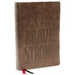 Nkjv, Giant Print Center-Column Reference Bible, Verse Art Cover Collection, Genuine Leather, Brown, Thumb Indexed, Red Letter, Comfort Print: Holy Bi