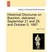 Historical Discourse on Boonton, Delivered ... September 21 and 28, and October 5, 1867.