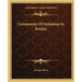Ceremonies of Initiation in Britain