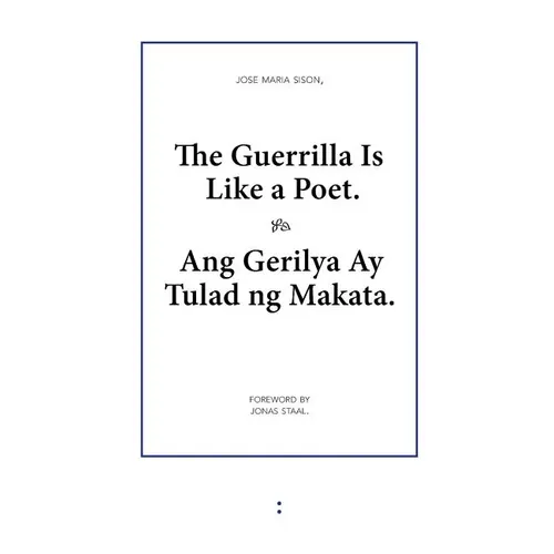 The Guerrilla Is Like a Poet