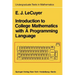 Introduction to College Mathematics with a Programming Language