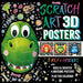 Scratch Art 3D Posters: T-Rex & Friends: Build and Scratch 4 Awesome Posters, Plus Extra Pages of Coloring