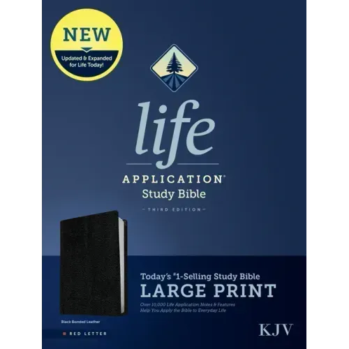 KJV Life Application Study Bible, Third Edition, Large Print (Bonded Leather, Black, Red Letter)