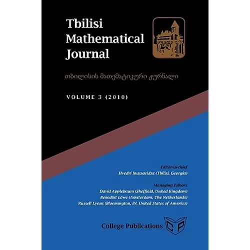 Tbilisi Mathematical Journal Volume 3 (2010)