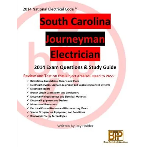 South Carolina 2014 Journeyman Electrician Study Guide - Paperback