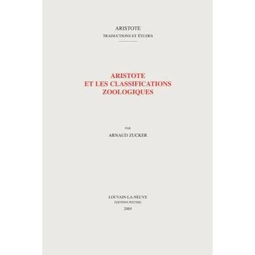 Aristote Et les Classifications Zoologiques