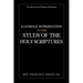 A Catholic Introduction to the Study of the Holy Scriptures