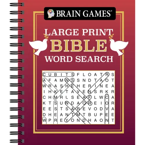 Brain Games - Large Print Bible Word Search (Red)
