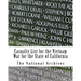 Casualty List for the Vietnam War for the State of California